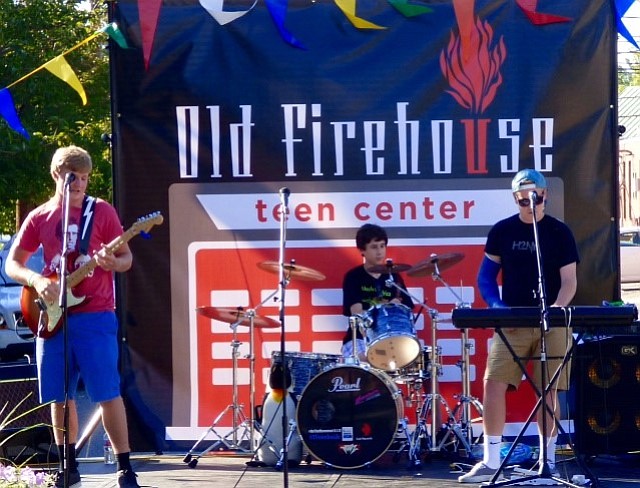 From left: Eric Stein, organizer Jack Lichtenstein and Bryan Bedell of The Unexpected have played Bands for Bikes for the last four years.