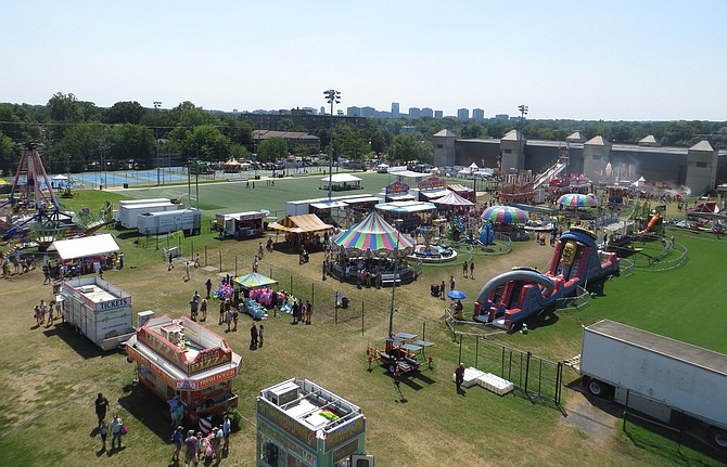 The Arlington County Fair last year from the top of the ferris wheel.