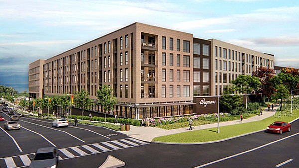 Rendering of the proposed urban-style Wegmans at Reston Crescent off Reston Parkway.