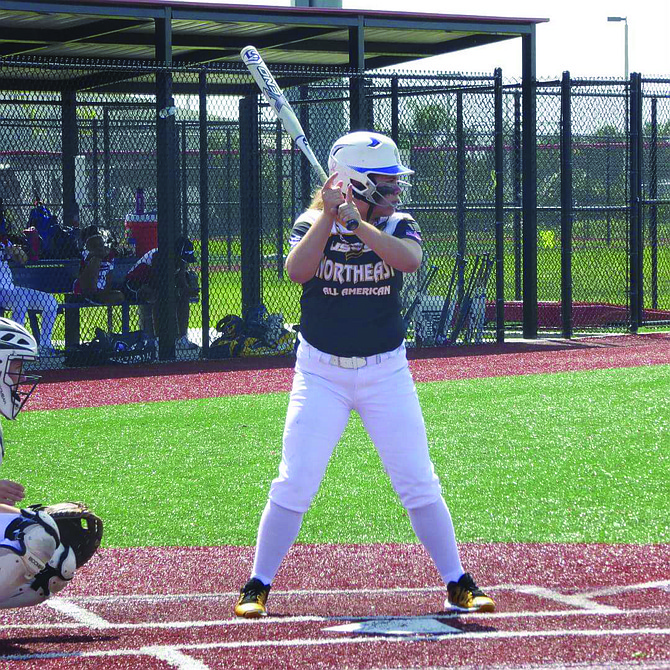 Mackenzie Swanson gets up to bat for the USSSA 13U Northeast team.