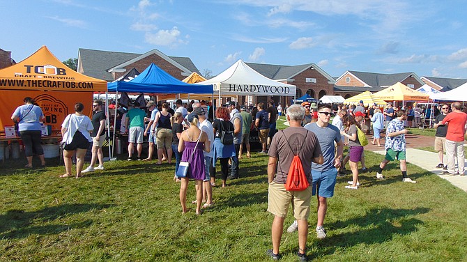 Some of the booths at the Workhouse Brewfest, which featured 35 craft distilleries and artisan breweries from across the region.
