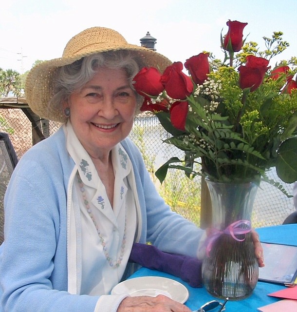 Gene Pauline Hine Ives with a recent Mother’s Day bouquet.