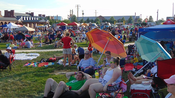 The crowd at the Fourth of July celebration at Lorton Arts Center.