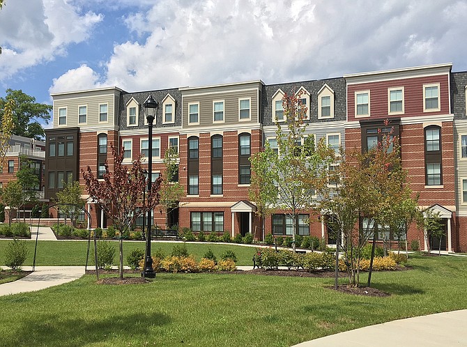 A view of some of the new Mount Vineyard homes and interior courtyard.