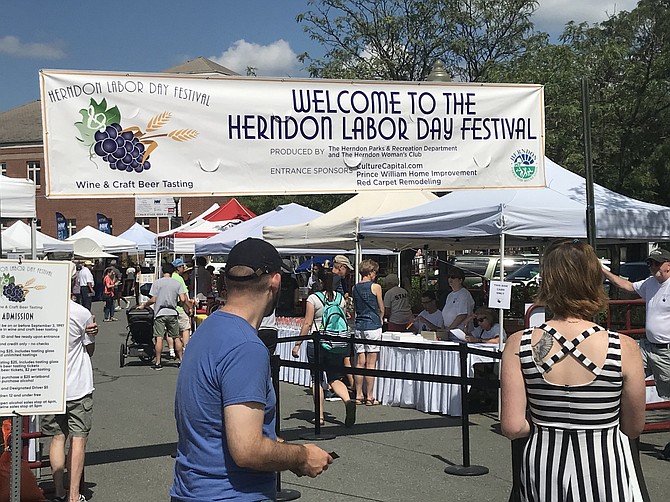 The annual Herndon Labor Day Festival, held on Lynn Street in the historic downtown district, drew huge crowds despite the heat.