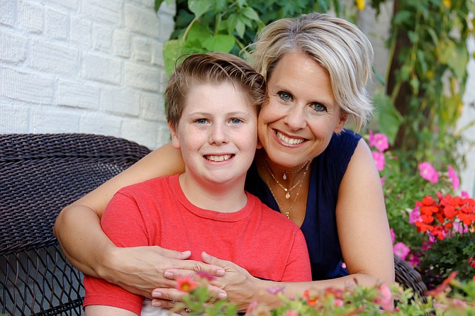 Laura Catron with son Alex.