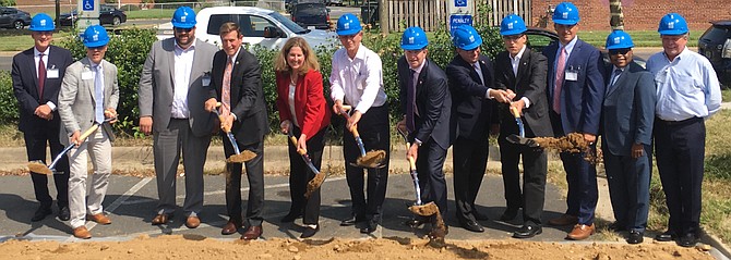 Public officials, including Gov. Ralph Northam and U.S. Rep. Don Beyer, break ground on The Bloom / Carpenter’s Shelter.