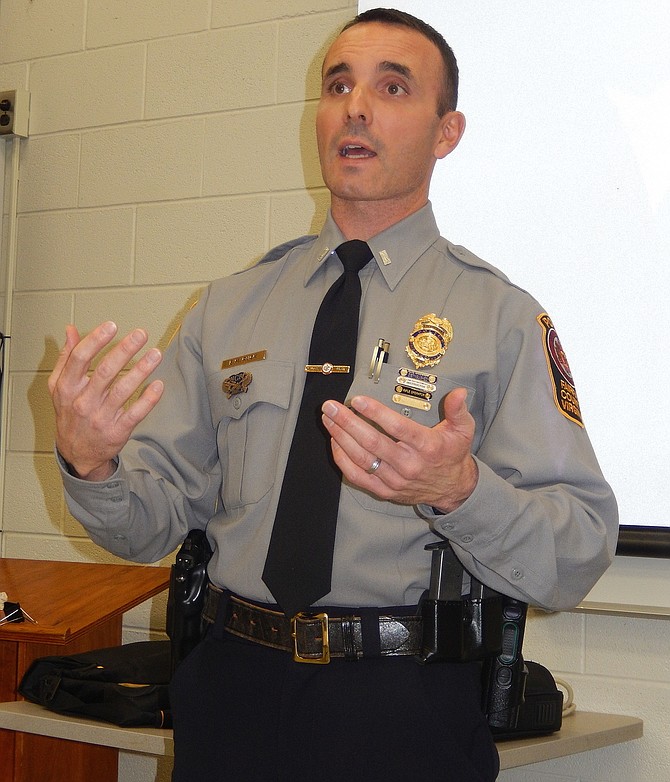 Police Lt. Brian Ruck tells people how to survive acts of violence.