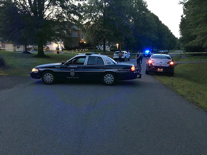 The home of the Ayaz and Maqsood family in the 1000 block of Safat Court in Herndon as Fairfax County police investigate the apparent murders and suicide that occurred there on Sept. 5.