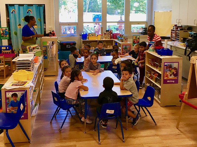 A preschool class at ACPS’s new Early Childhood Center.