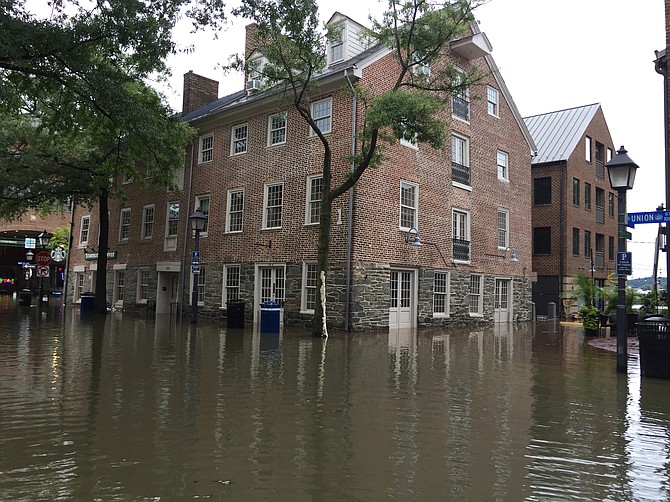 Flooding Before the Storm Monday morning, Sept. 10, high tide.