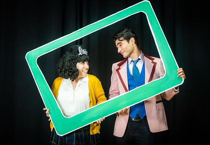 Dana Robinson (as Tracy Turnblad) and Matthew Jake Lefler (as Link Larkin) in Reston Community Players’ production of “Hairspray.”