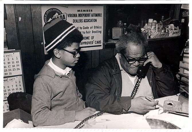 Olander Banks Sr., and son, Kenneth in his business office in Woodbridge, Va.