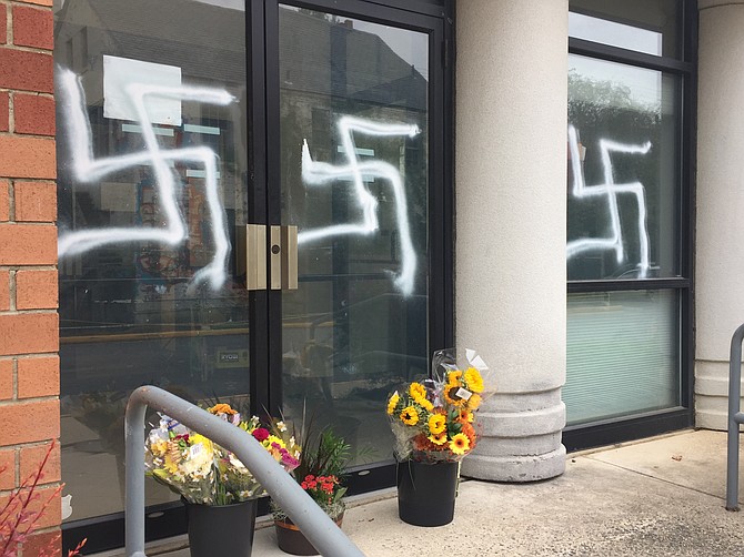 There were 19 swastikas spray-painted on the Jewish Community Center of Northern Virginia last week.