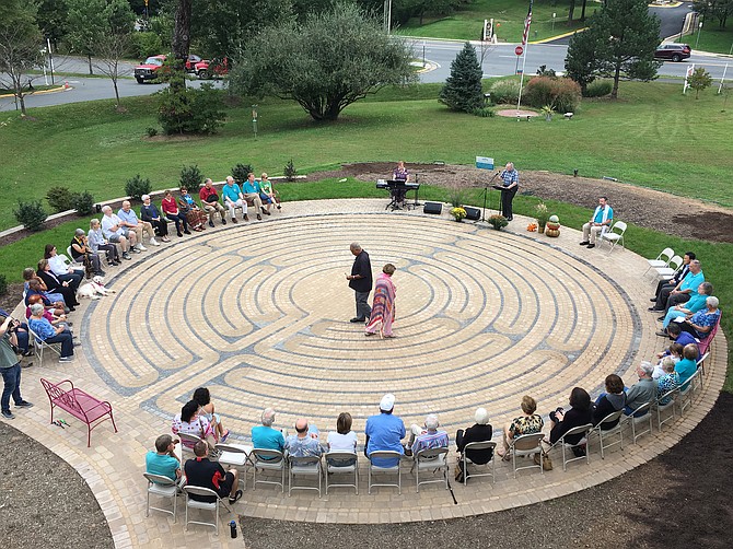 The stone labyrinth at Unity of Fairfax was recently completed and was dedicated in a ceremony on Oct. 7. 