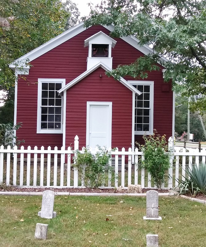 The historic one-room schoolhouse after renovation.
