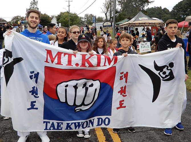 Parade participants from Mt. Kim Tae Kwon Do.