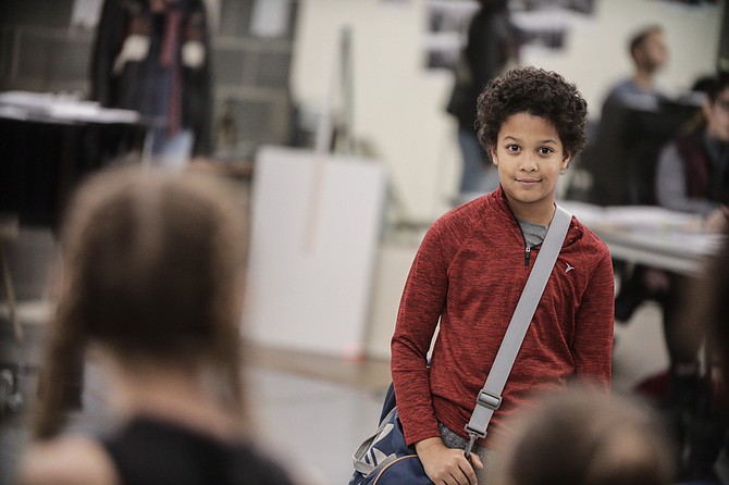 Owen Tabaka in rehearsal for “Billy Elliot The Musical” at Signature Theatre.