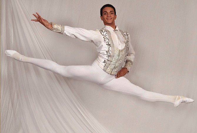 Ballet dancer Michael Cherry, 16, of Springfield, plays roles of the Snow King, Spanish Lead and Ballet Doll.