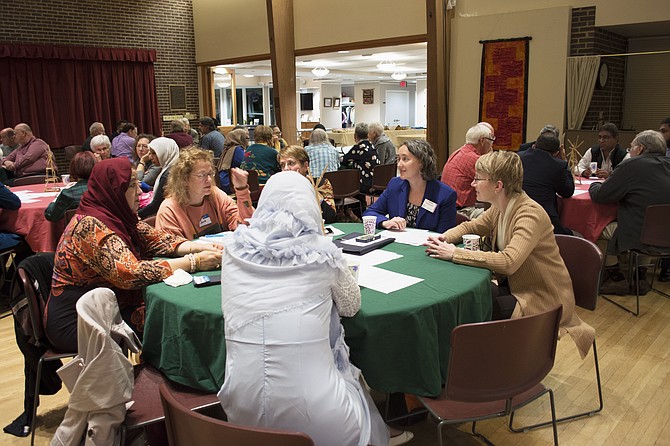 A hundred people gathered at Mount Vernon Unitarian Church on Nov. 3 to discuss gun violence.