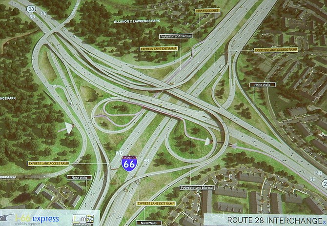 Diagram of the Route 28/I-66 Interchange project.