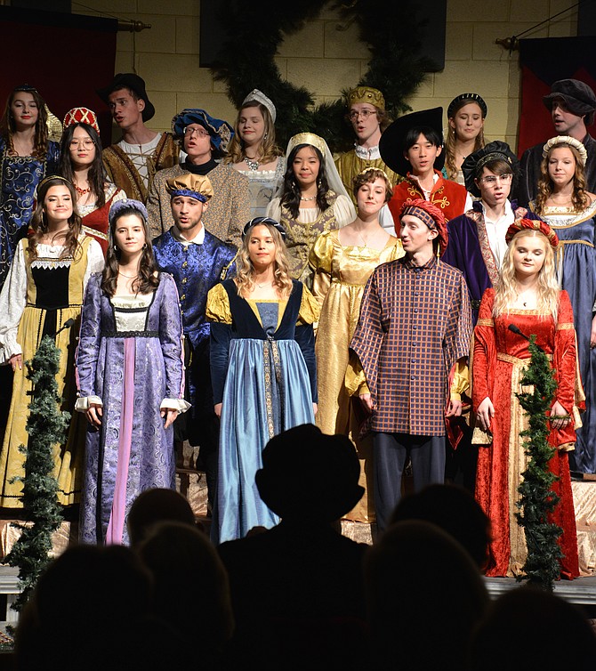 The Langley High School Madrigal Singers outdid themselves at the 17th annual edition of the Choral Department’s Renaissance Feaste. Harmonious madrigals, a bit of history, and the antics of a couple of jesters entertained a packed house of guests during the themed dinner.