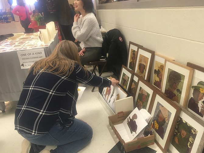 Crafts on display at South County's Holiday Extravaganza.