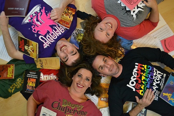 Cast of “[title of show]” – Clockwise from top: Katie McManus, John Loughney, Jennifer Redford, and Bobby Libby.