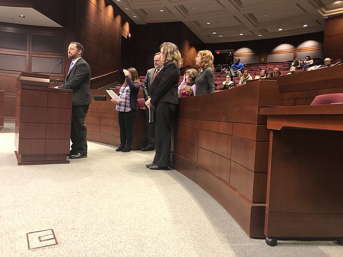 SEIU512 President David Broder asked lawmakers to support raising the minimum wage to $15 an hour and ensuring workers have access to paid family leave.