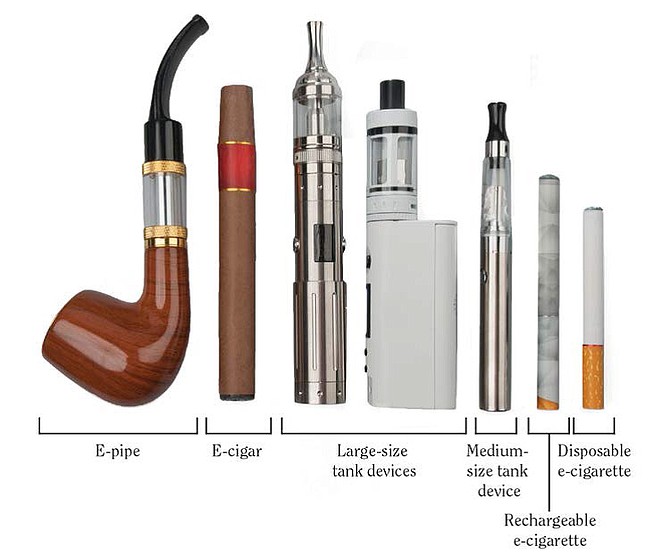 E-cigarettes come in a variety of forms.