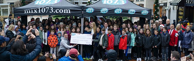 The North Bethesda Middle School Chorus won Mix107.3’s 2018 K-8 Holiday Choir Competition last month.