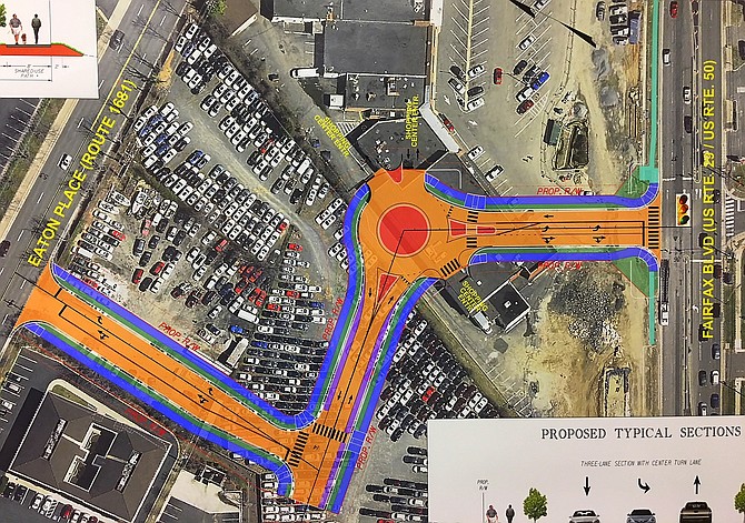 The proposed design of the Northfax East/University Drive Extension project.