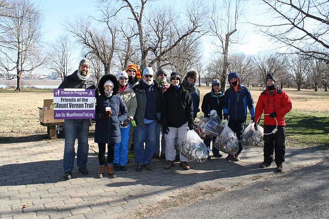 The Friends of Mount Vernon Trail spent MLK day cleaning the trail.