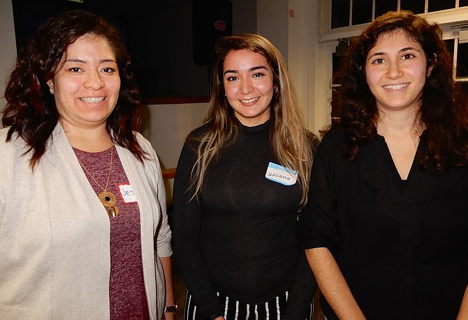 CIF honorees (from left) Jessica Jacobs and Juliana Cortes with Labor Center Manager Samantha Zaboli.