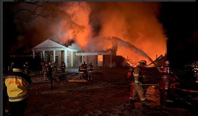 More than 60 firefighters battled the blaze on Chapel Road.