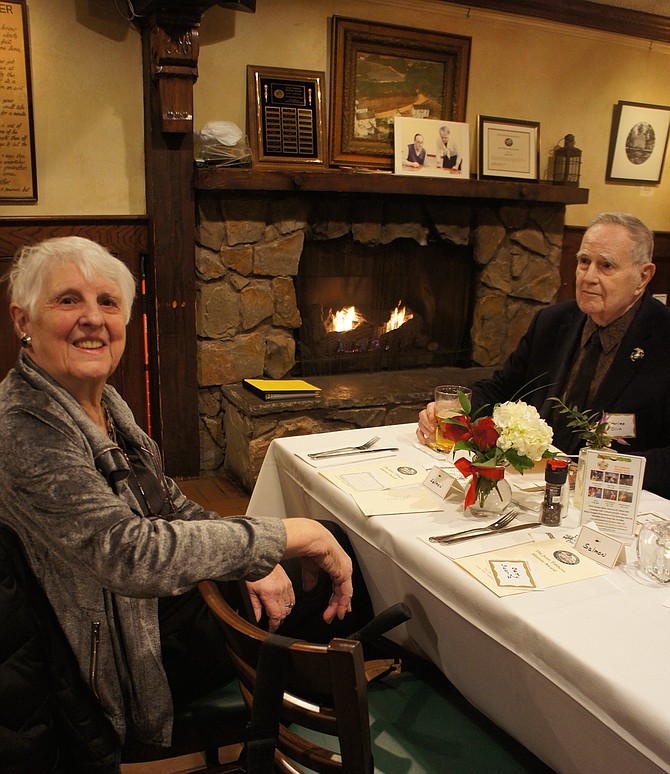 Jacque Olin is the Great Falls Historical Society’s 2019 Jean Tibbetts Award winner. Honored for her continuing dedication to the preservation of the area’s history and her efforts to educate and engage the public, Olin was fêted at The Old Brogue for the ceremony, and escorted by her husband, Charles, also an active participant in the community.