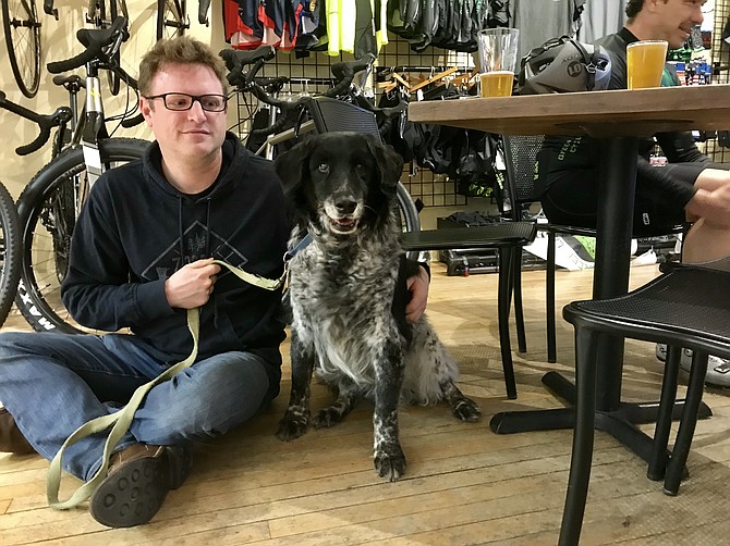 “Jimmy is a 16-year-old mixed breed who looks forward to his morning trips to Green Lizard for coffee and treats.” – Patrick Hermus of Herndon