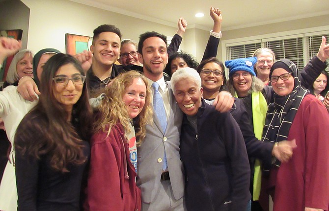 Virginia House Delegate-elect Ibraheem S. Samirah (D-86) celebrates his win after the Special Election held Feb. 19 to fill the seat former Delegate Jennifer Boysko (D-86) vacated in early January after she won the 33rd District seat in the State Senate.