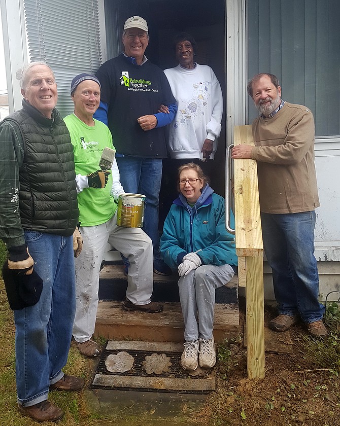 From left: Doug Chapin, John McCreary, Bill Marshall, Mrs. Jones, Pat Hupalo (seated), and Wayne Wittig.