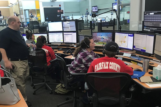 Fire and Rescue Explorers visit the county’s 9-1-1 Center.