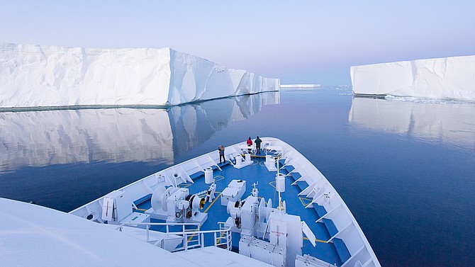 Ship Amidst Icebergs, by Jeff Mauritzen.