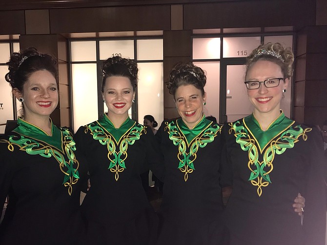 Performers from the O’Neill James School of Irish Dancing.