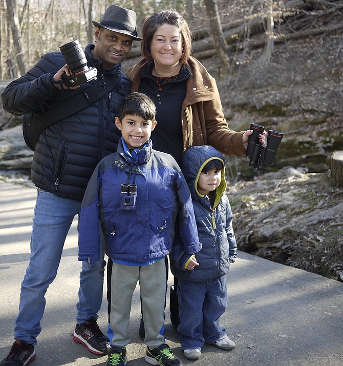 Swapnil Bhartiya, with his wife Jennifer and two sons, Aadi and Neev, said he is a technology reporter and doesn’t usually go out on walks but his wife “made him come” and he was glad she did. It felt great to get the boys away from electronics, he said.