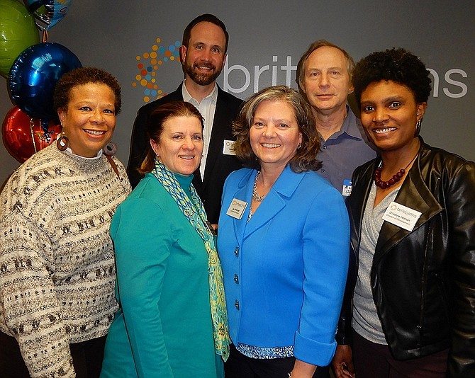 (Back row, from left) Dave Sands and Mark Lipari, and (front row, from left) Pamela Davis, Catherine Read, Lisa Whetzel and D’Ivonne Holman.