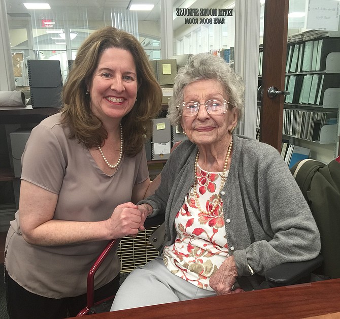 Marion Roland Conrad with former Mayor Allison Silberberg.