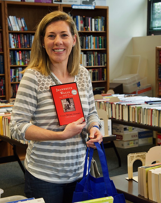 Francesca Ugdina was the winner of the raffle held in February at the library during Book Month by The Friends of the Potomac Library. Her prize was to fill up a bag full of books of her choice at the book sale.