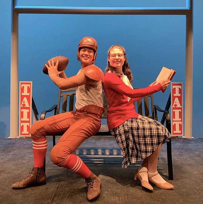 Eli Nygaard and Madeleine Tyler are in Fairfax High’s musical, “Good News.”