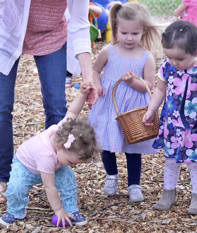 The Easter Egg Hunt at Little Falls Presbyterian Church attracted a crowd of egg-seekers on Saturday, April 20.