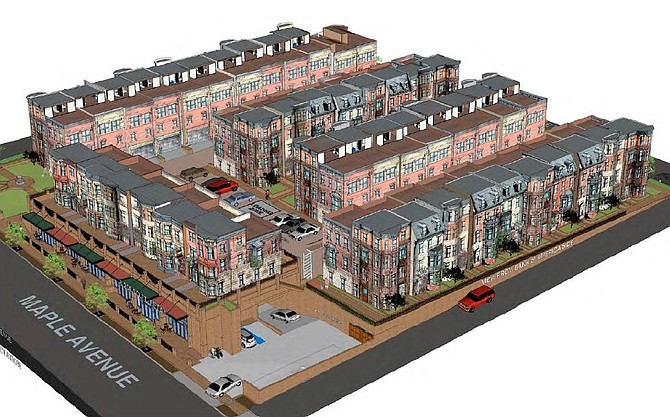 A developer has announced plans for a mix of 44 luxury condominium townhomes and six retail spaces at Maple Avenue in Vienna.