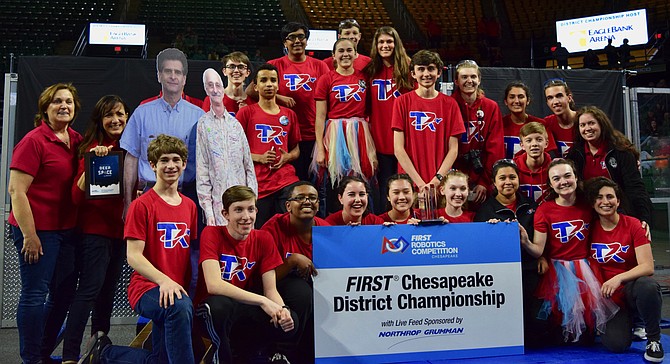 T.C. Williams FIRST Robotics Team, Titan Robotics, wins District Engineering Inspiration Award.